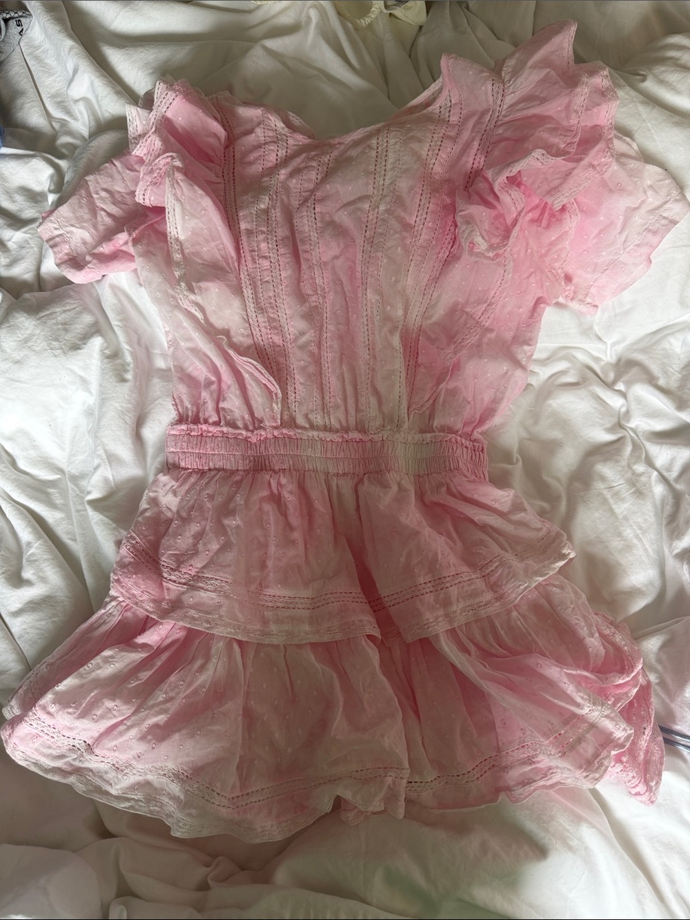Love shack fancy pink tie dye dress